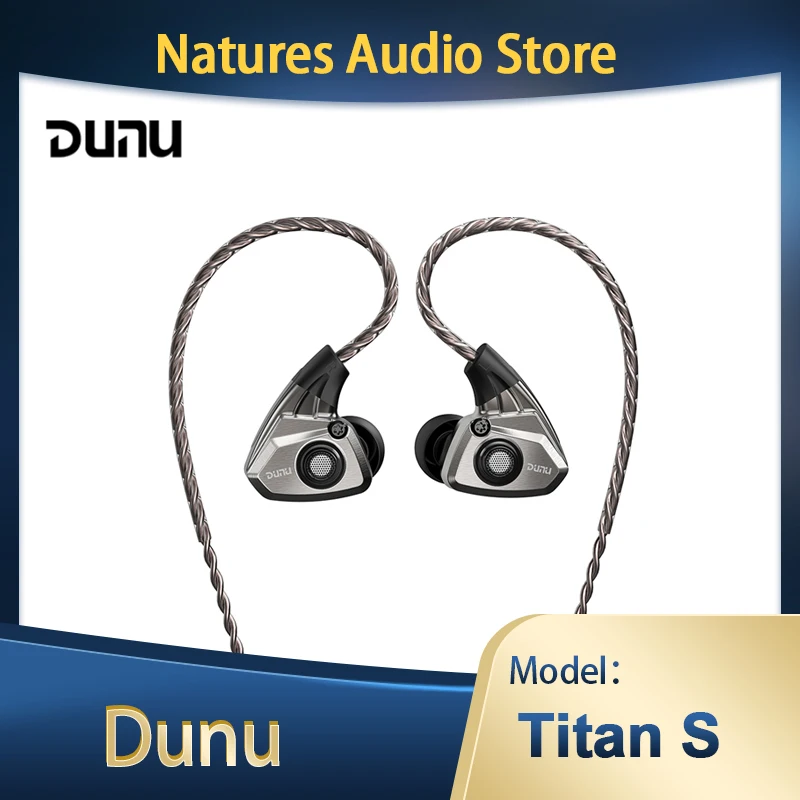

DUNU TITAN S HIFI 11mm Dynamic Driver Monitor In-ear Earphone IEM Earbuds 2Pin 0.78mm Detachable Cable Headset TITANS