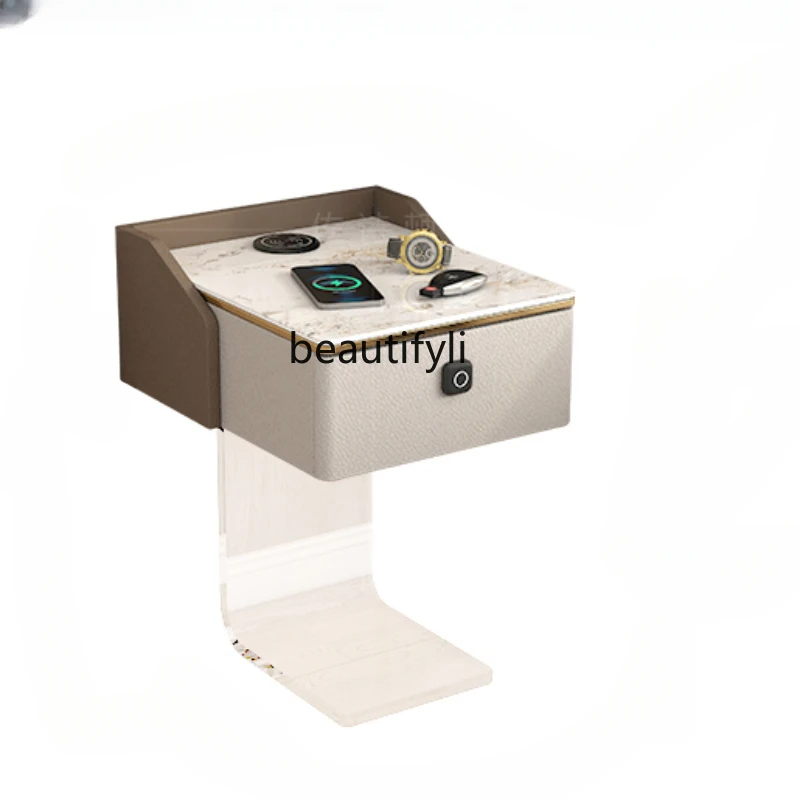 Smart Bedside Table Wireless Charging Fingerprint Lock Acrylic Transparent Suspension Mini Extremely Narrow Small Size 35cm
Smart Bedside Table Wireless Charging Fingerprint Lock Acrylic Transparent Suspension Mini Extremely Narrow Small Size 35cm