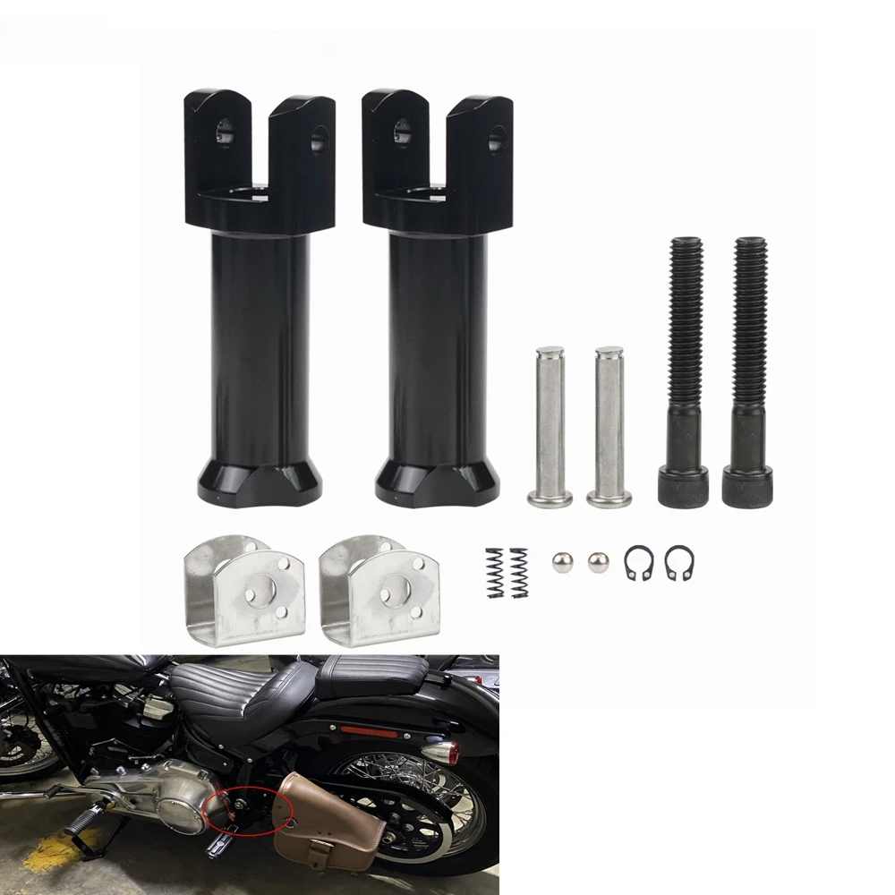 

Motorcycle Foot Pegs Supports Mounts Bracket Passenger Pedal Footrest Clamp Clevis For Harley Softail Fatboy Low Rider Breakout