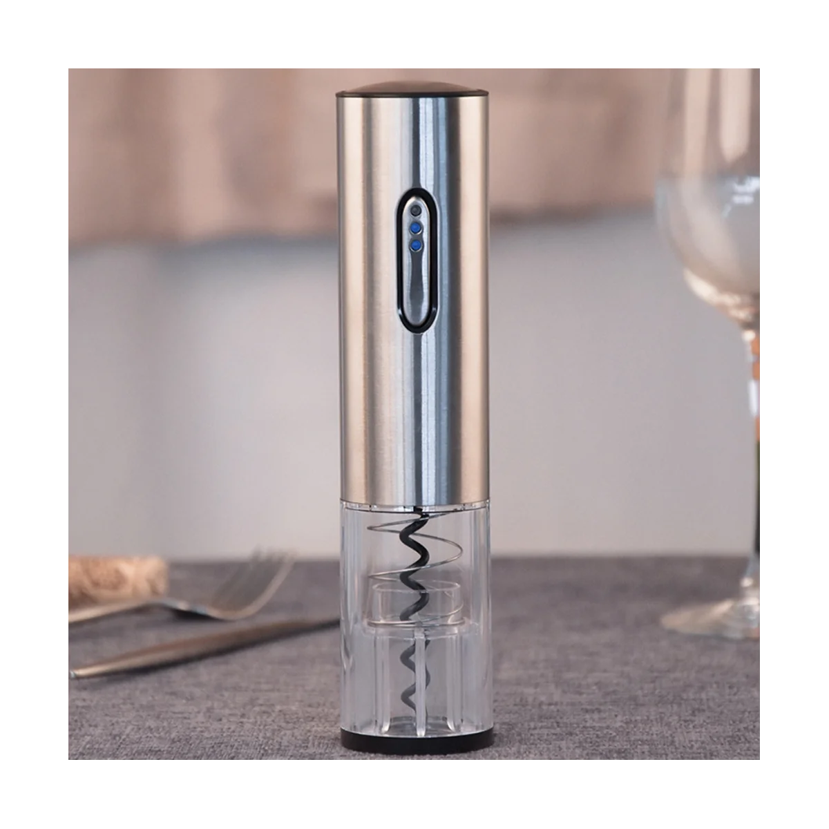 

Electric Wine Opener Rechargeable Corkscrew with Foil Cutter Vacuum Stopper and Wine Pourer Wine Bottles Opener