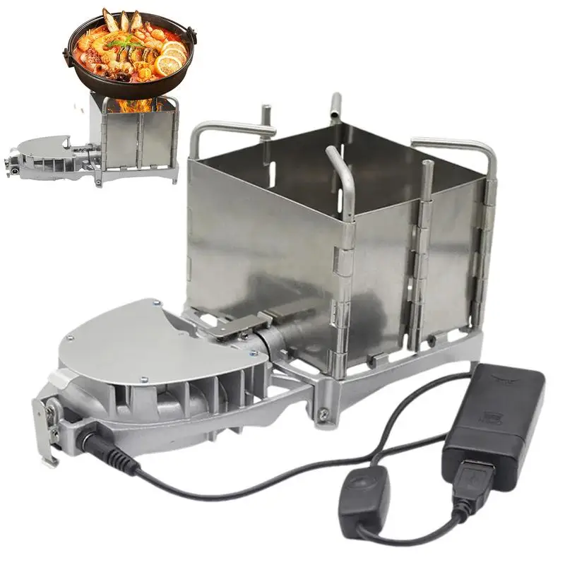 

Portable Wood Stove Portable Camping Charcoal Cooking Stove Campfire Wood Burning Stove Adjustable BBQ Grill Fire Pit Outdoor
