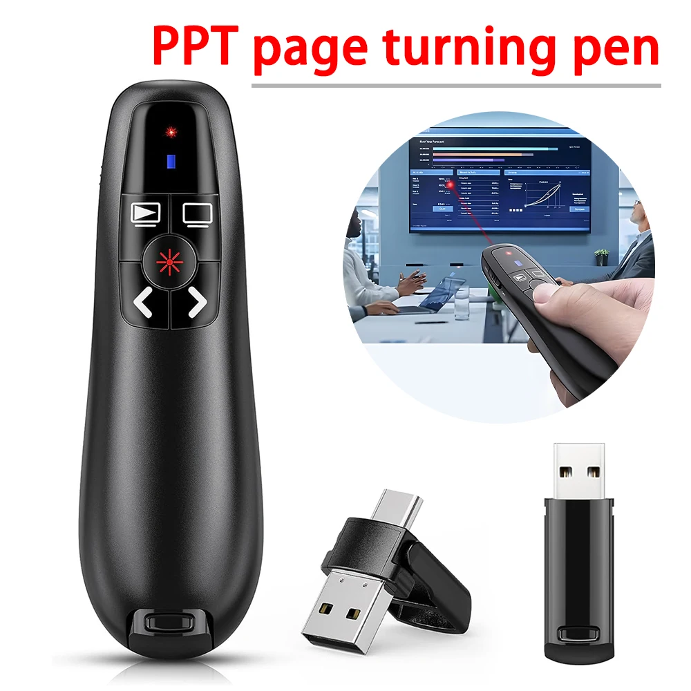 2.4GHz Wireless Powerpoint Pen Presentation Clicker USB Remote Control F-lip Presenter Pointer PPT Slide Advancer Pen For Teach
2.4GHz Wireless Powerpoint Pen Presentation Clicker USB Remote Control F-lip Presenter Pointer PPT Slide Advancer Pen For Teach
