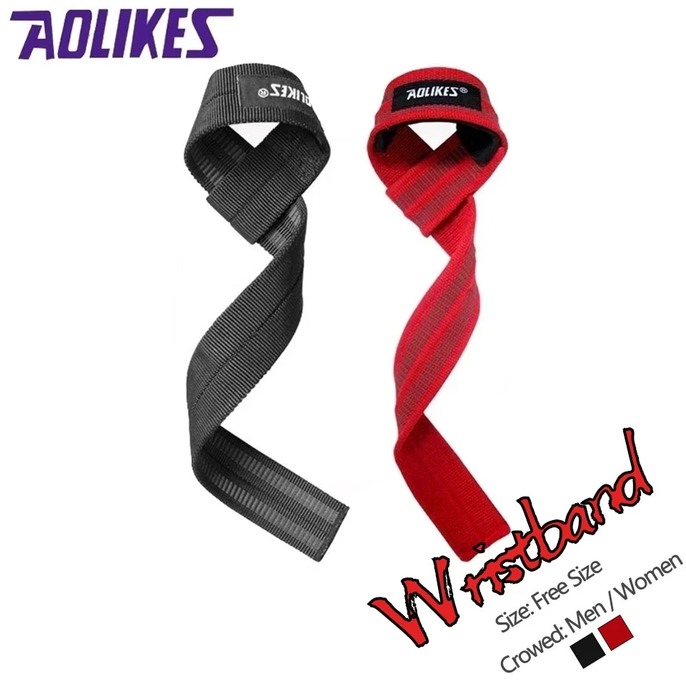 

AOLIKES 2Pcs/Lot Sport Wrist Support Professional Adjustable Weight Lifting Bodybuilding Wristband Gym Strap Protection Wrist