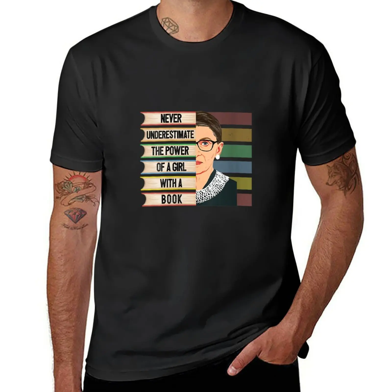 New Never underestimate the power of a girl with a book RBG T-Shirt plus size tops Short sleeve tee men 
New Never underestimate the power of a girl with a book RBG T-Shirt plus size tops Short sleeve tee men