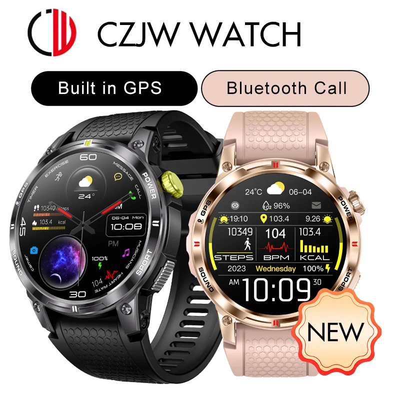 

Built in GPS AMOLED Ultra GPS Smart Watch Men Sport Smart watches For Men Woman GPS Bluetooth Call Heart Rate IP68 Waterproof