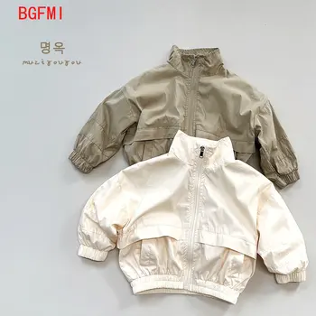 Jaquetas de Couro Elegantes para Meninos de Primavera e Outono 13 Korean Children's Clothing Autumn 2-9Y Spring Coat Boys Thin Jacket Baby Girl Sun Protection Coats Kids Jackets for Girls