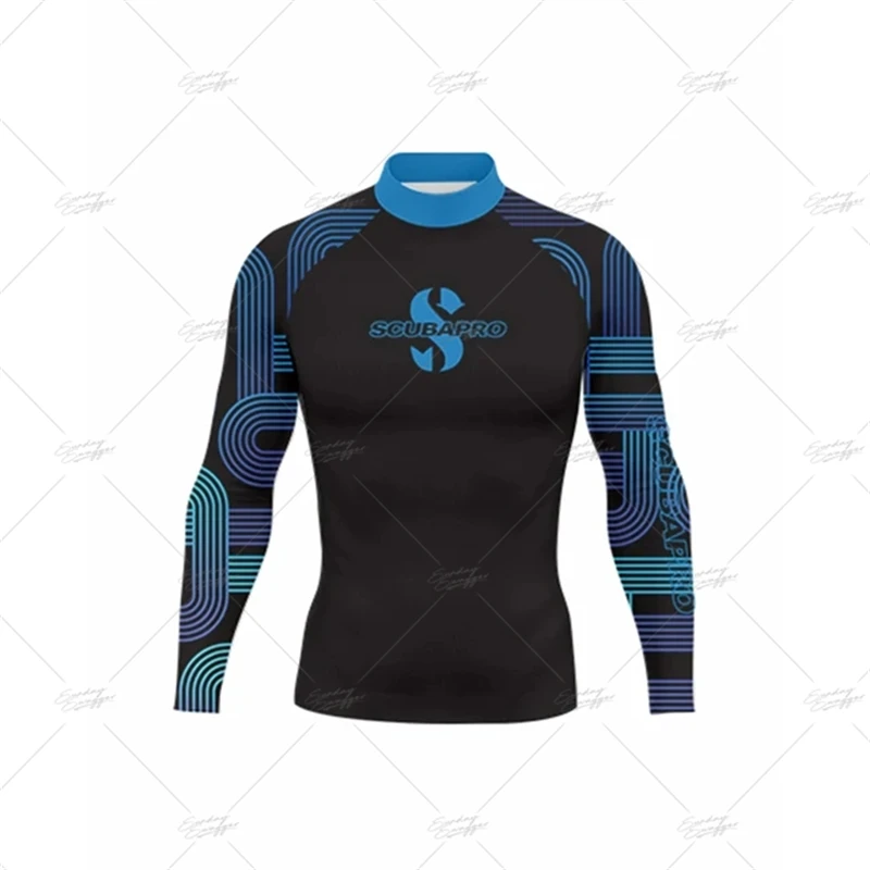 

Новая мужская плавательная футболка с защитой от солнца, топ с защитой от УФ-лучей, купальники для дайвинга с длинным рукавом, костюм для серфинга, одежда для спортзала, пляжа, серфинга 2023