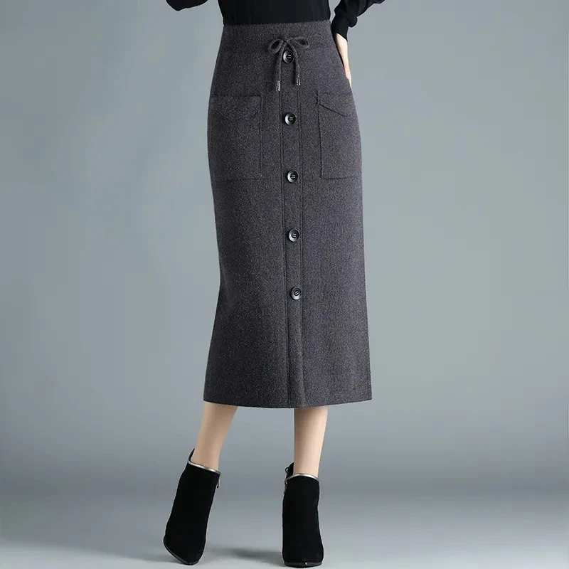 2024 New Spring Stylish Slim Tie Button Knit Skirt For Women Clothing Autumn Winter High Waisted Slit Wrapped Hip Skirts 58
2024 New Spring Stylish Slim Tie Button Knit Skirt For Women Clothing Autumn Winter High Waisted Slit Wrapped Hip Skirts 58