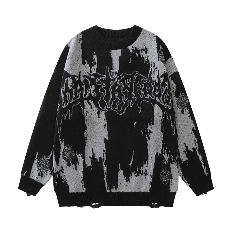 Hip Hip Ripped Sweaters Grunge Y2K Vintage Knitted Punk Gothic Streetwear Jumpers Sweater Men Women Harajuku Fashion Pullover
Hip Hip Ripped Sweaters Grunge Y2K Vintage Knitted Punk Gothic Streetwear Jumpers Sweater Men Women Harajuku Fashion Pullover