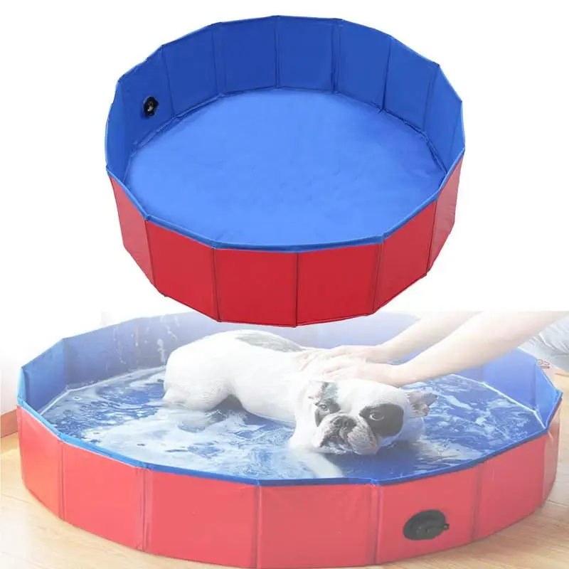 

Dog Pool Pet Bathing Tub Pet Pool Collapsible Dog Pool Cat Sand Pool Children's Pool Swimming Pool For Dogs Summer Wading Pool