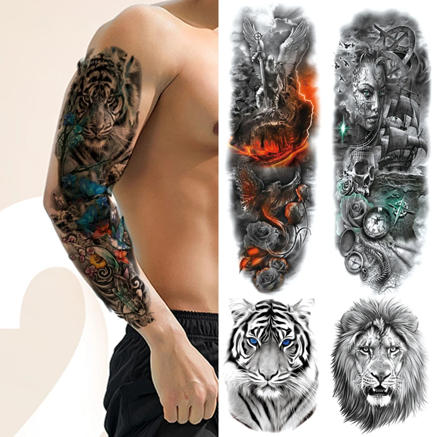 Large Arm Sleeve Waterproof Temporary Tattoo Totem Wolf Lion King Eagle Bear Body Art Fake Tattoo Stickers Man Women
Large Arm Sleeve Waterproof Temporary Tattoo Totem Wolf Lion King Eagle Bear Body Art Fake Tattoo Stickers Man Women