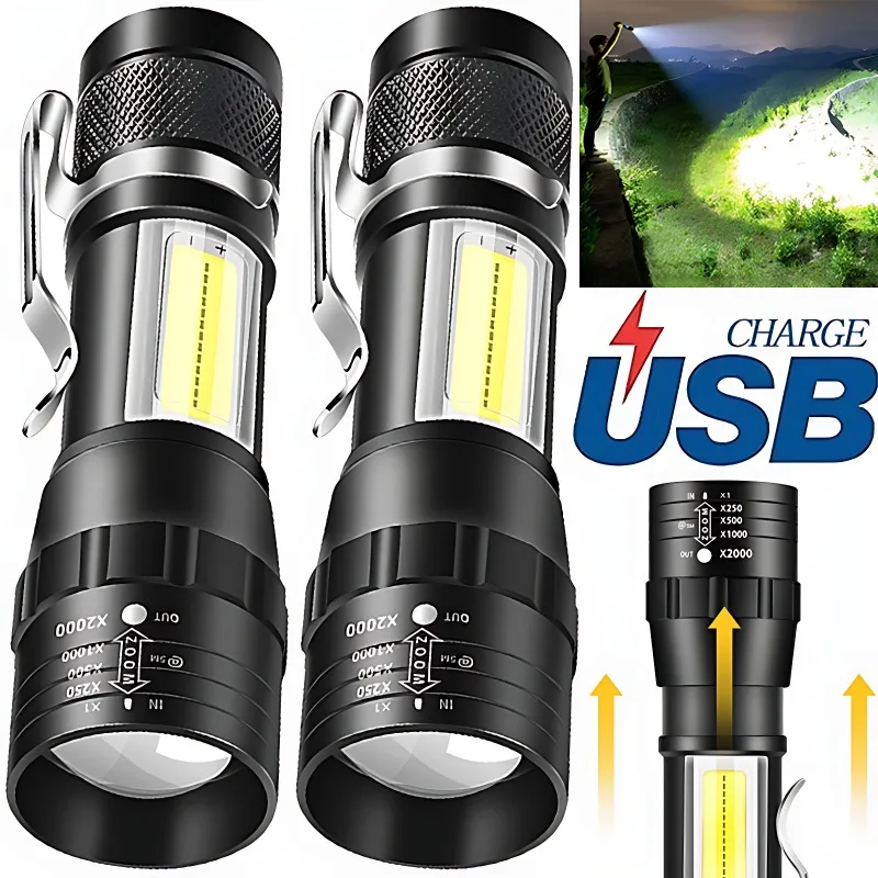 Мини USB Перезаряжаемый светодиодный фонарик, маленький портативный фонарик с большим радиусом увеличения, лампа с зажимом, яркий фонарь для кемпинга на открытом воздухе
Мини USB Перезаряжаемый светодиодный фонарик, маленький портативный фонарик с большим радиусом увеличения, лампа с зажимом, яркий фонарь для кемпинга на открытом воздухе