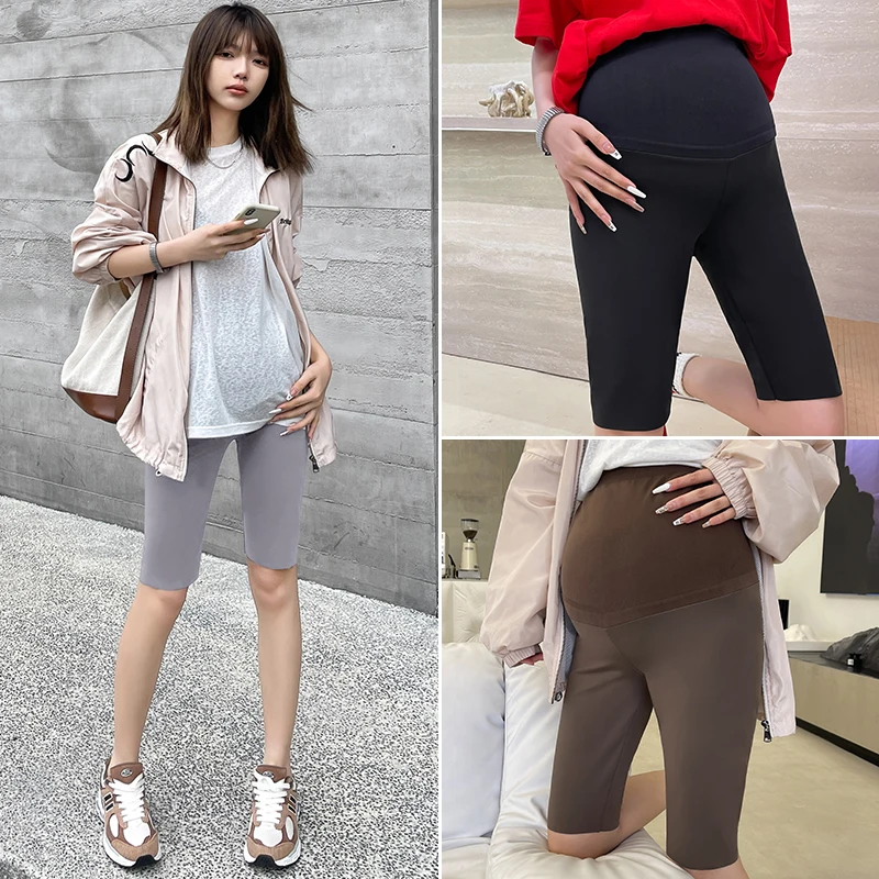 Pregnant Woman Legging Maternity Yoga Pants Summer Sharkskin Fabric Women Thin Black Slim Skinny Sport High Waist Fitness Shorts
Pregnant Woman Legging Maternity Yoga Pants Summer Sharkskin Fabric Women Thin Black Slim Skinny Sport High Waist Fitness Shorts