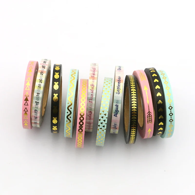 New 3pcs/set slim washi tape 5mm*10m Split line masking foil tapes decoration Stickers Stationery school supplies 
New 3pcs/set slim washi tape 5mm*10m Split line masking foil tapes decoration Stickers Stationery school supplies