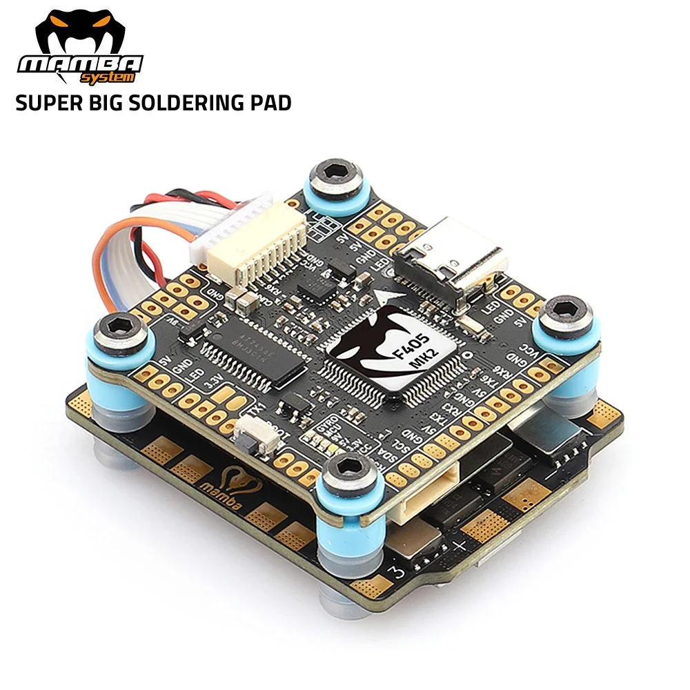 Контроллер полета DIATONE MAMBA F405 MK2 V2 (ICM42688P) с BLHeli_S F40/f55 _ bls 4 в 1 ESC Dshot 300-1200 3-6S для дрона RC FPV 
Контроллер полета DIATONE MAMBA F405 MK2 V2 (ICM42688P) с BLHeli_S F40/f55 _ bls 4 в 1 ESC Dshot 300-1200 3-6S для дрона RC FPV