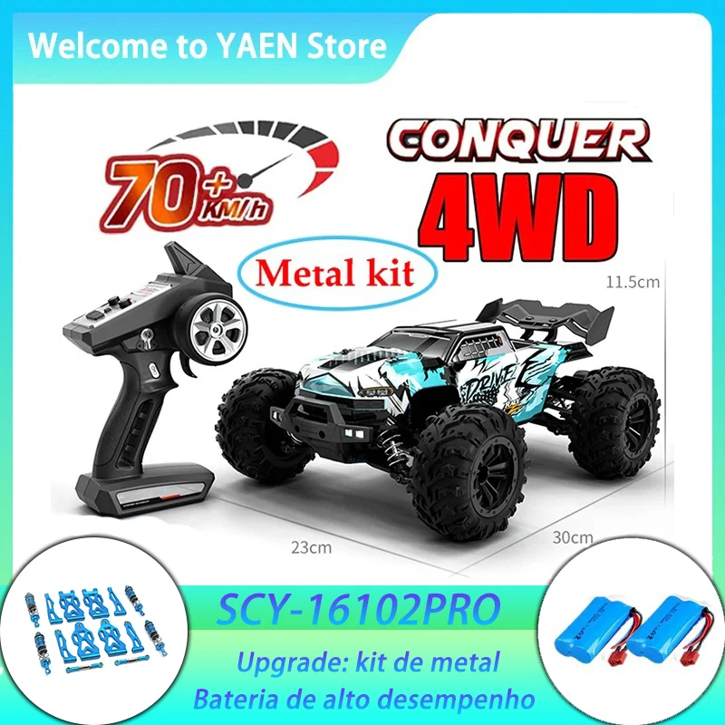 

1:16 75KM/H or 50KM/H 4WD RC Car with LED Remote Control Cars High Speed Drift Monster Truck for Kids Vs Wltoys 144001 Toys