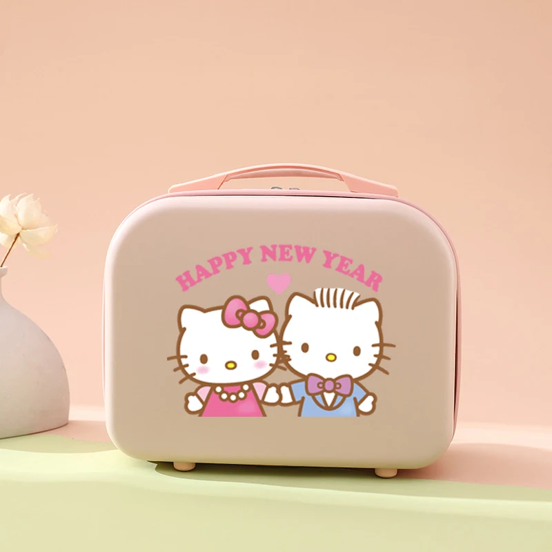 

Kawaii Sanrio, портативная косметика, аксессуары Hello Kitty, милый аниме, сумка для хранения багажа, путешествия, искусственные игрушки для девочек, подарок