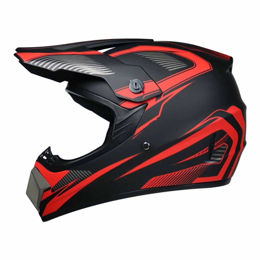 

S-XL Red Track Full Face Racing Helmet Wear-Resistant Motocross Kask Breathable Biker Helmets Anti-Fall Motorcycle Accessories