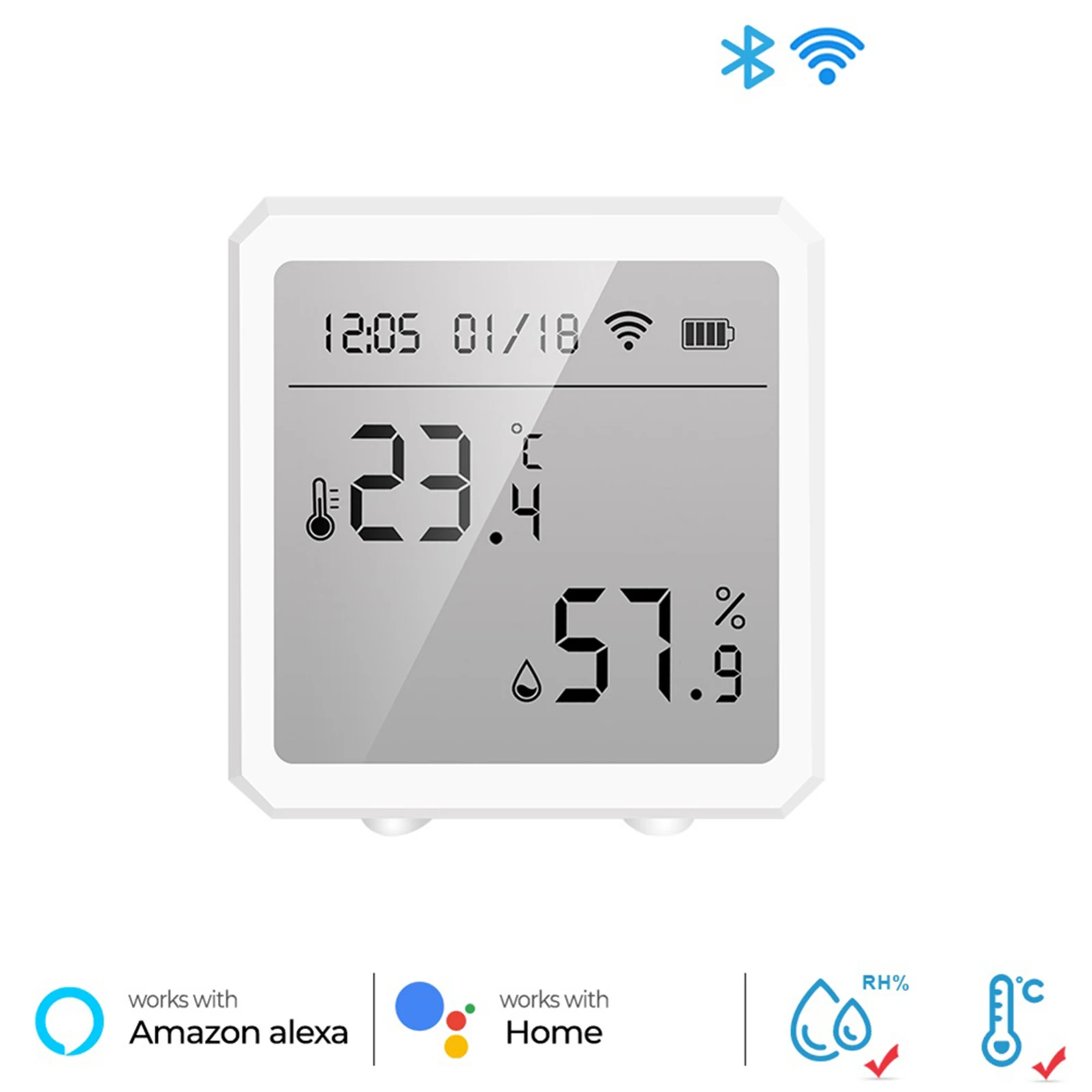 Портативный термометр-гигрометр для Zigbee Tuya, умный цифровой измеритель влажности с ЖК-дисплеем и голосовым управлением, с уведомлением от приложения
Портативный термометр-гигрометр для Zigbee Tuya, умный цифровой измеритель влажности с ЖК-дисплеем и голосовым управлением, с уведомлением от приложения