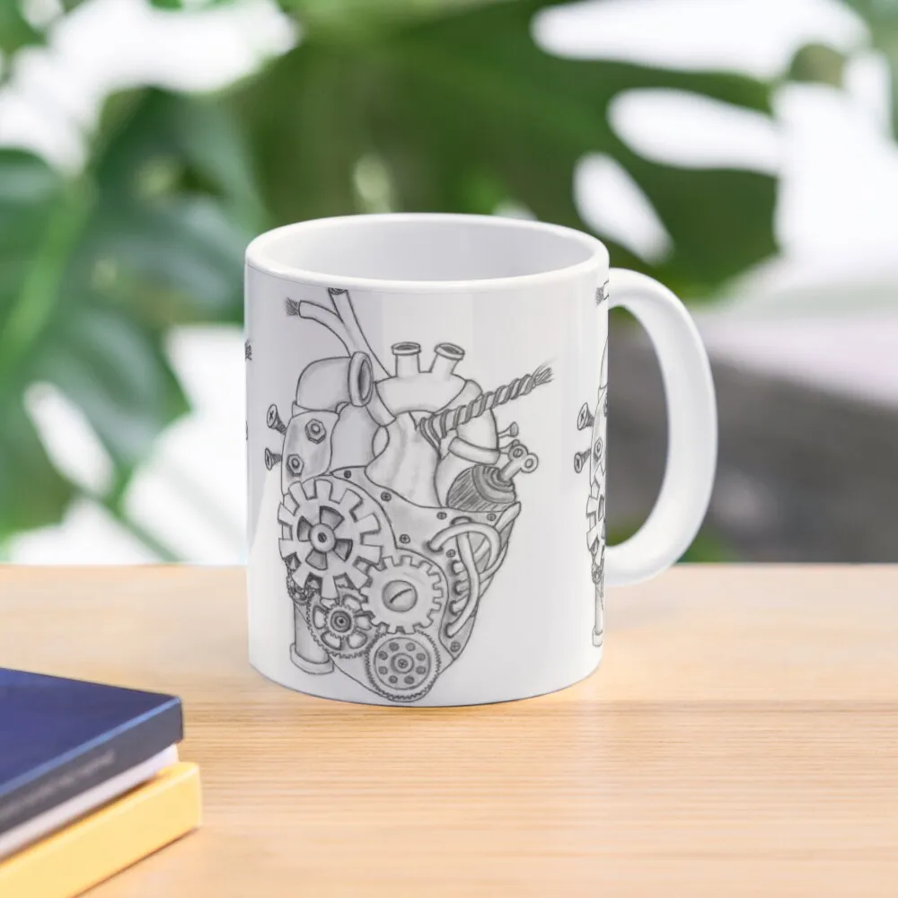 

Mechanical heart Coffee Mug Customs Aesthetic Cups Travel Original Breakfast Cups Mug