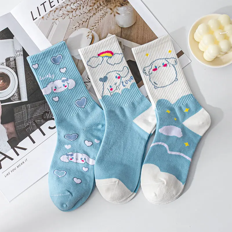 Sanrio Cartoon Socks Cinnamonroll Kawaii Female Autumn and Winter Socks Ins Tide with Lovely Blue Girlish Heart Mori Stockings
Sanrio Cartoon Socks Cinnamonroll Kawaii Female Autumn and Winter Socks Ins Tide with Lovely Blue Girlish Heart Mori Stockings