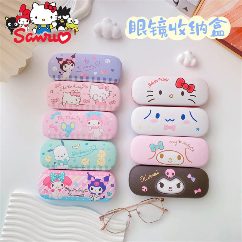 Sanrio Melody Kuromi Hello Kitty Cinnamoroll Pochacco Glasses Case Student Girl Myopia Glasses Portable Anti-stress Storage Box
Sanrio Melody Kuromi Hello Kitty Cinnamoroll Pochacco Glasses Case Student Girl Myopia Glasses Portable Anti-stress Storage Box