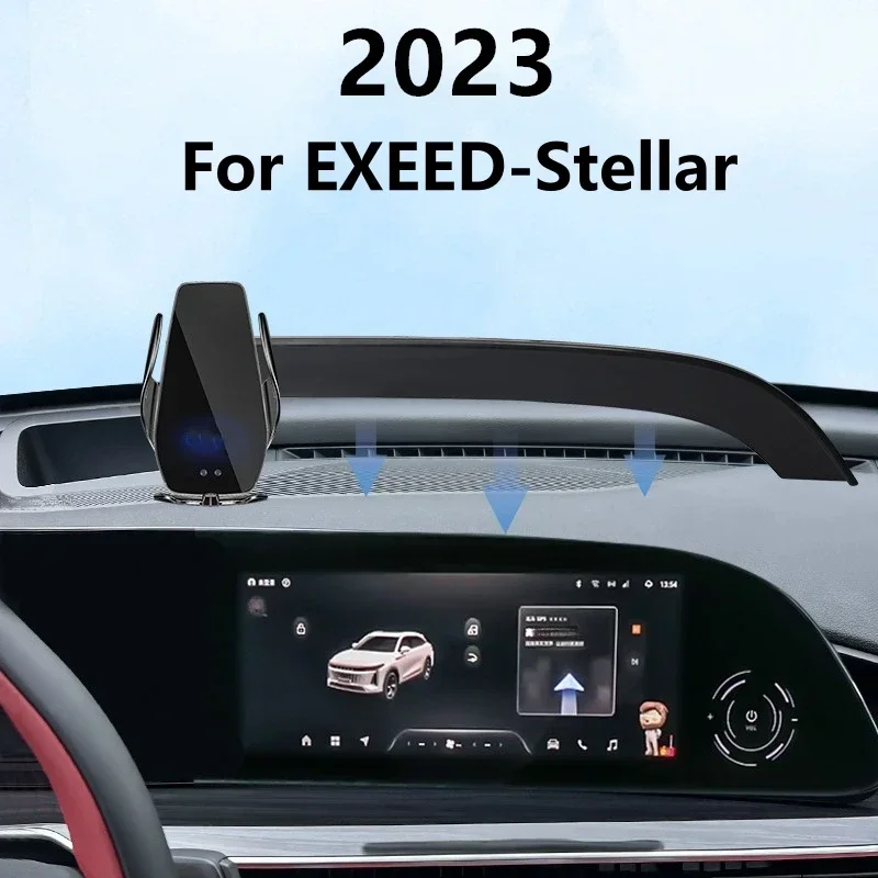 

For 2023 EXEED Stellar Car Screen Phone Holder Wireless Charger Navigation Modification Interior 12.3 Inch Size