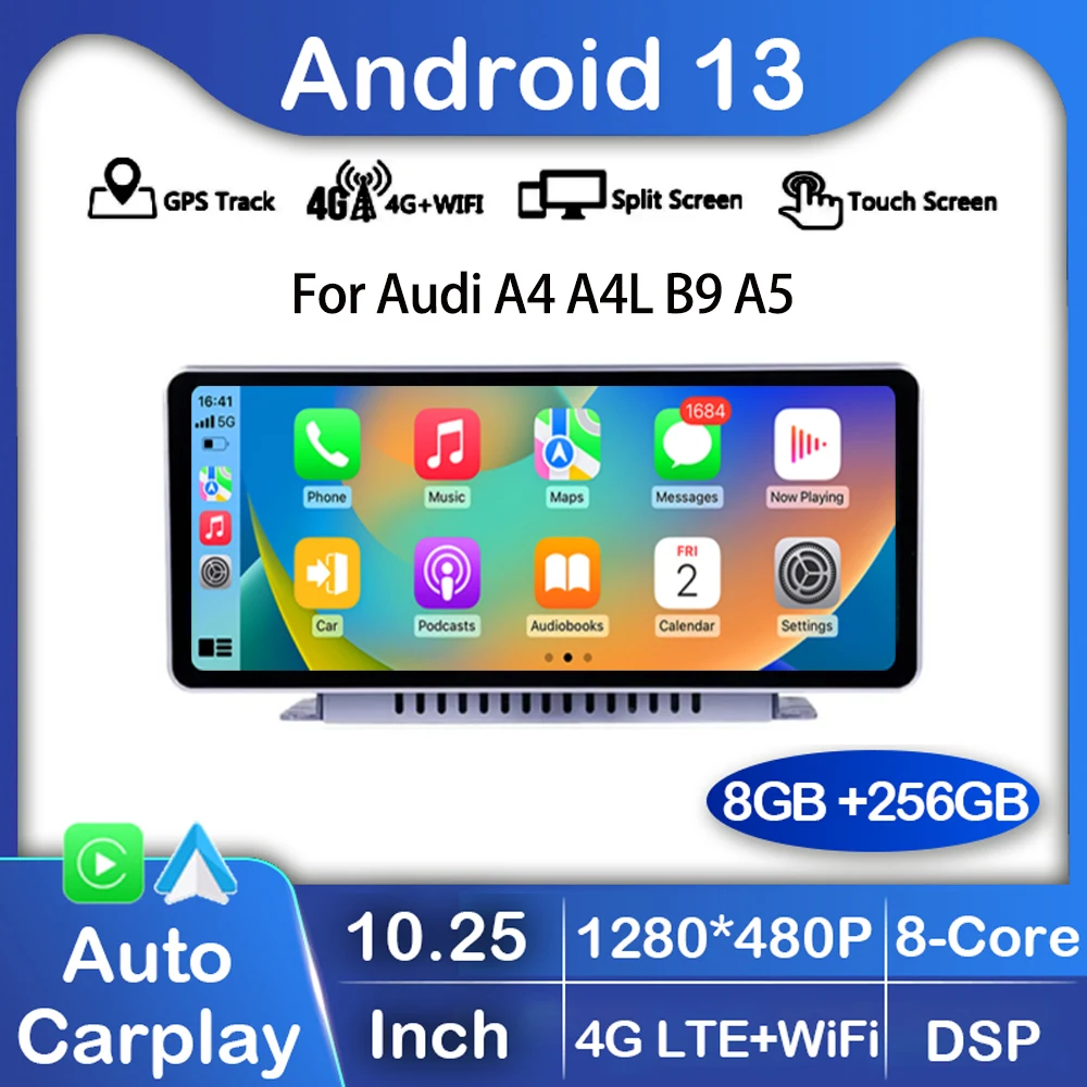 10,25 "Android 13 Carplay Auto 360 камера для Audi A4 A4L B9 A5 2017 2018 автомобильное радио GPS мультимедийный экран плеер стерео WIFI + 4G
10,25 "Android 13 Carplay Auto 360 камера для Audi A4 A4L B9 A5 2017 2018 автомобильное радио GPS мультимедийный экран плеер стерео WIFI + 4G