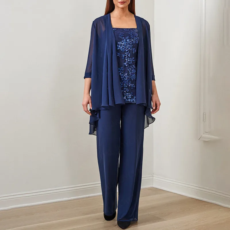 Mother of the Bridal Dresses with Jacket Lace 3-Pieces Three Quarter sleeves Mother's Dresses For Prom Party Evening Gowns
Mother of the Bridal Dresses with Jacket Lace 3-Pieces Three Quarter sleeves Mother's Dresses For Prom Party Evening Gowns