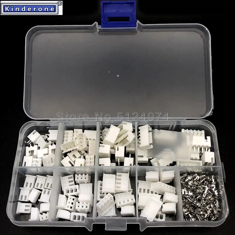 

230pcs/box XH2.54 2p 3p 4p 5p pin 2.54mm Pitch Terminal Kit / Housing / Pin Header JST Connector Wire Connectors Adaptor XH Kit