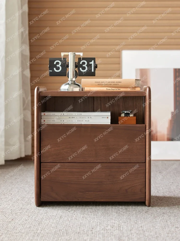 Solid Wood Bedside Table Modern Minimalist North American Black Walnut Small Apartment Bedside Cabinet B5026
Solid Wood Bedside Table Modern Minimalist North American Black Walnut Small Apartment Bedside Cabinet B5026