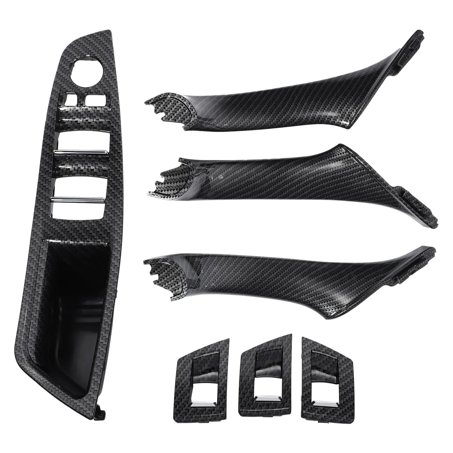 NEW-7PCS правый руль RHD для BMW 5 серии F10 F11 внутренняя дверная ручка автомобиля внутренняя панель Натяжная отделка крышка подлокотник
NEW-7PCS правый руль RHD для BMW 5 серии F10 F11 внутренняя дверная ручка автомобиля внутренняя панель Натяжная отделка крышка подлокотник