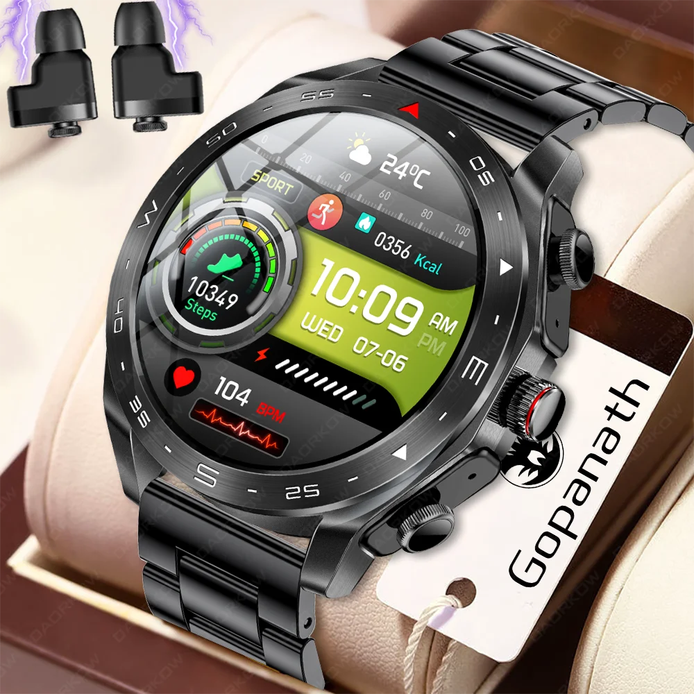 

2024 New TWS Music Talk Smartwatch Earphone 2 In 1 Men Smart Watch with Earbuds 4 Hours Of Strong Sound Effects Music Lover