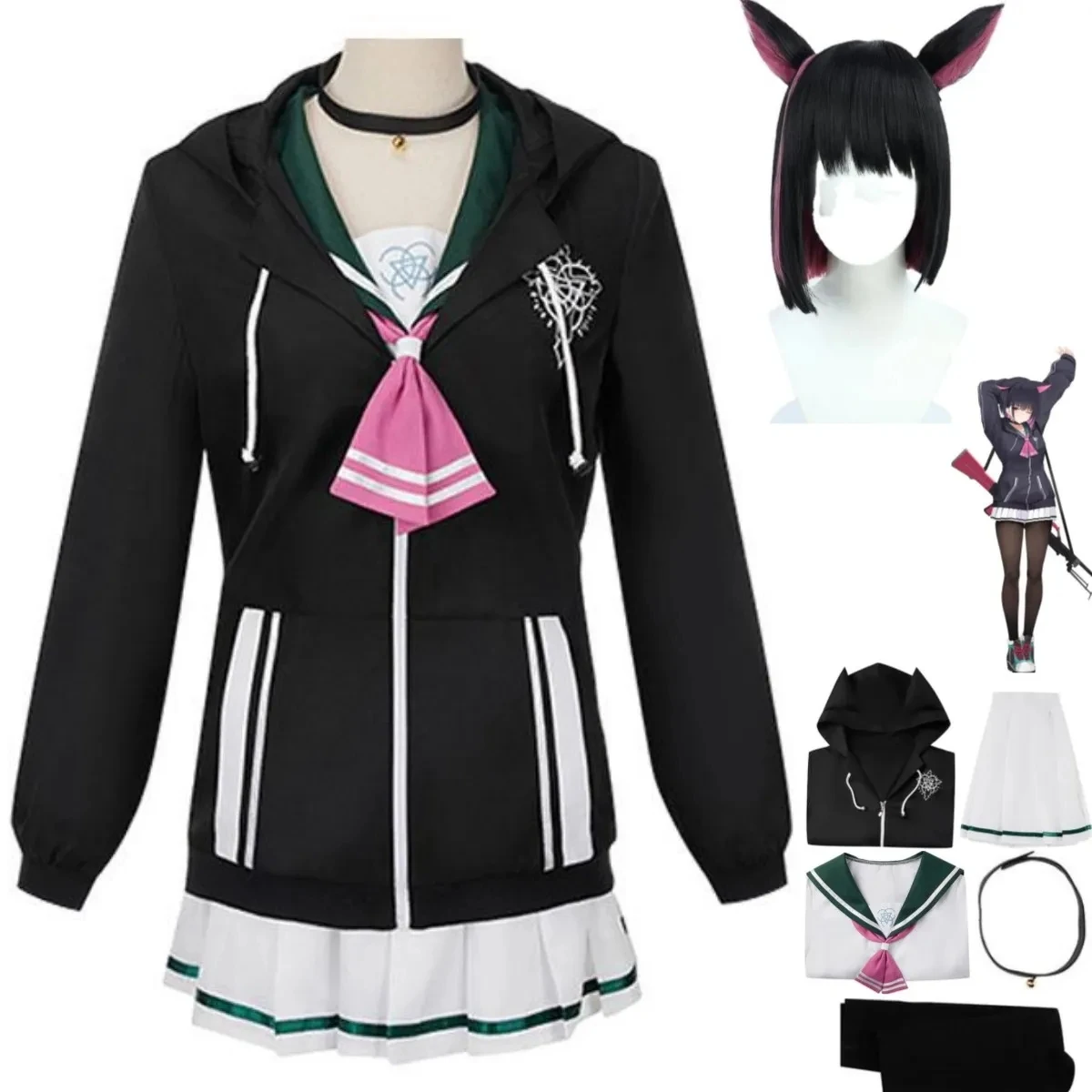 Anime Game Blue Archive MomoTalk Cosplay Costume Wig Sportswear Hooded Coat JK Uniform Man Woman Sexy Kawaii Party Sailor Suit
Anime Game Blue Archive MomoTalk Cosplay Costume Wig Sportswear Hooded Coat JK Uniform Man Woman Sexy Kawaii Party Sailor Suit