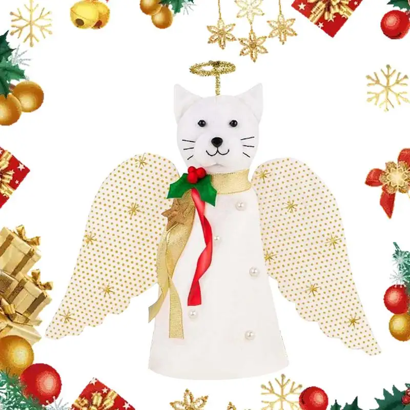 Cat Christmas Tree Ornaments Exquisite Creative Star Ribbons Red Berries Adorable Angel Cat Tree Toppers Christmas Decorations
Cat Christmas Tree Ornaments Exquisite Creative Star Ribbons Red Berries Adorable Angel Cat Tree Toppers Christmas Decorations