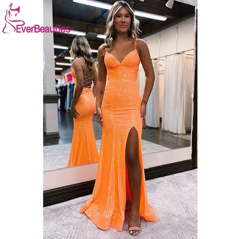 Mermaid V-Neck Prom Dresses Maxi Dresses Sparkly Women's Glittery Sequins Evening Gowns Sexy Side Slit Formal Dresses Long
Mermaid V-Neck Prom Dresses Maxi Dresses Sparkly Women's Glittery Sequins Evening Gowns Sexy Side Slit Formal Dresses Long