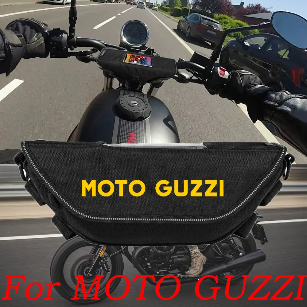 

For MotoGuzzi Retro commemoration V7 V9 V85TT v85 Motorcycle accessory Waterproof And Dustproof Handlebar Storage Bag navigation