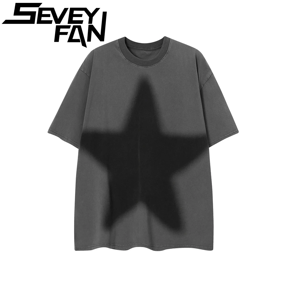 Футболка SEVEYFAN мужская с принтом в стиле хип-хоп, винтажная черная хлопковая тенниска в стиле Харадзюку, свободная майка с рисунком большой звезды
Футболка SEVEYFAN мужская с принтом в стиле хип-хоп, винтажная черная хлопковая тенниска в стиле Харадзюку, свободная майка с рисунком большой звезды