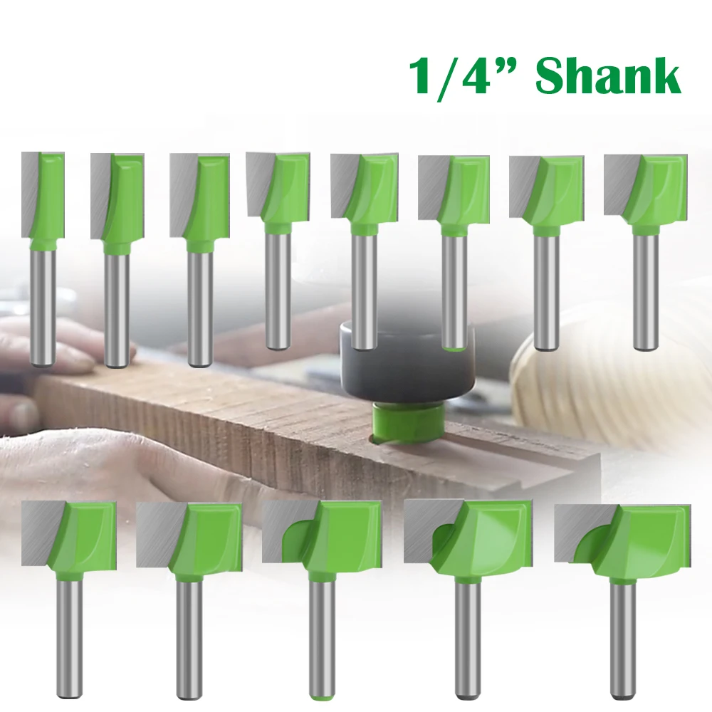 1PC 1/4" 6.35MM Shank Wood Carving Cleaning Bottom Bit Straight Router Bit Set Clean Milling Cutter Woodworking Power Machine
1PC 1/4" 6.35MM Shank Wood Carving Cleaning Bottom Bit Straight Router Bit Set Clean Milling Cutter Woodworking Power Machine