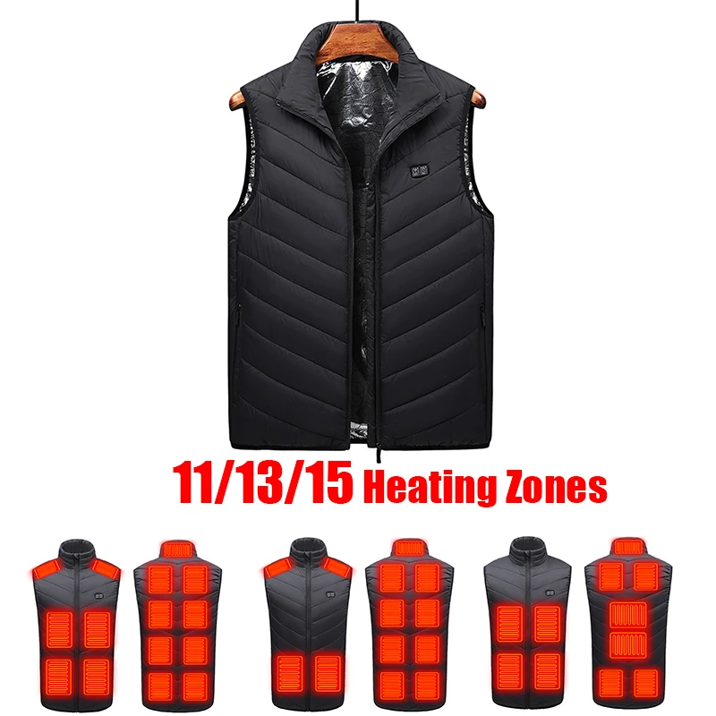 New Winter 11/13/15 Heating Zones Heated Vest For Men Women USB Powered 3 Gear Temperature Control Warm Vest For Outdoor Camping
New Winter 11/13/15 Heating Zones Heated Vest For Men Women USB Powered 3 Gear Temperature Control Warm Vest For Outdoor Camping