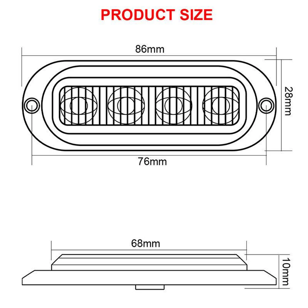 

4pcs Green 4-LED Oval Side Marker Lights Clearance Light Waterproof DC 12V-24V Truck Trailer Caravans Side Lights Plug And Play