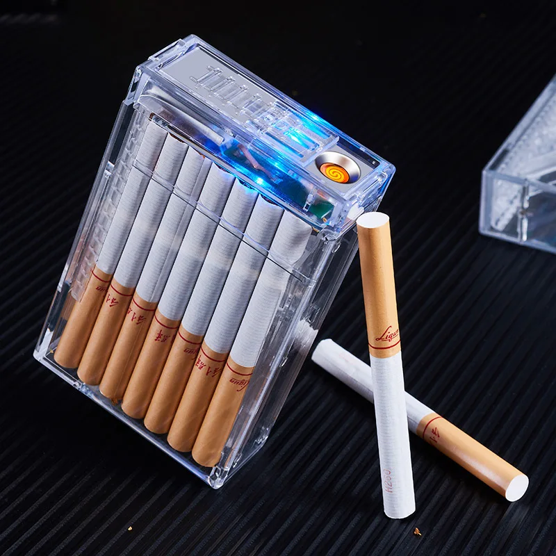 Acrylic Transparent Windproof Cigarette Case 20PCS USB Lighter Gift Windproof Electric Hot Wire Lighter Cigarette Lighters
Acrylic Transparent Windproof Cigarette Case 20PCS USB Lighter Gift Windproof Electric Hot Wire Lighter Cigarette Lighters
