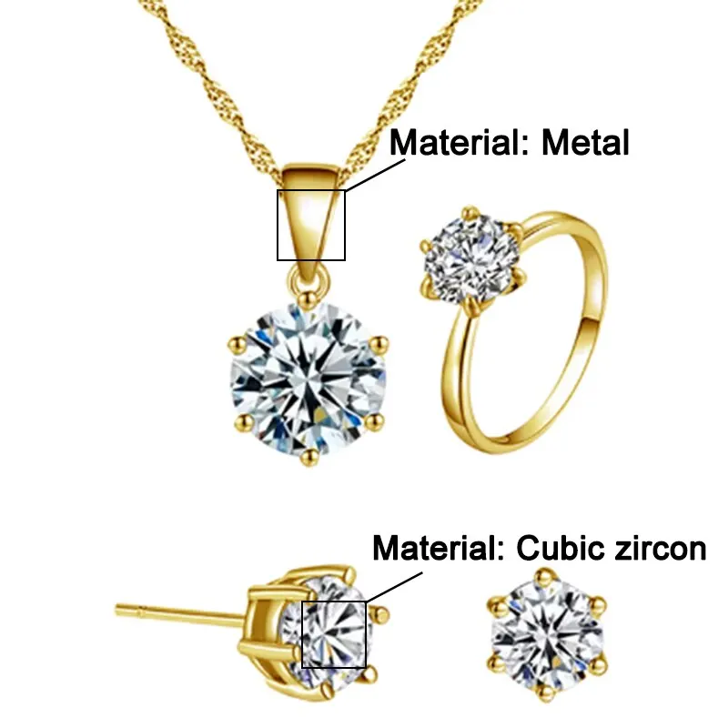 4PCS Set Gold-Color Simple Jewelry Set Of Ring Earrings And Pendant Necklace For Women Elegance Exquisite Jewelry Set 2 Mallzona Sea8cc94b75ad4f50ac0201a8b066c0fd8 4PCS Set Gold-Color Simple Jewelry Set Of Ring Earrings And Pendant Necklace For Women Elegance Exquisite Jewelry Set Mallzona