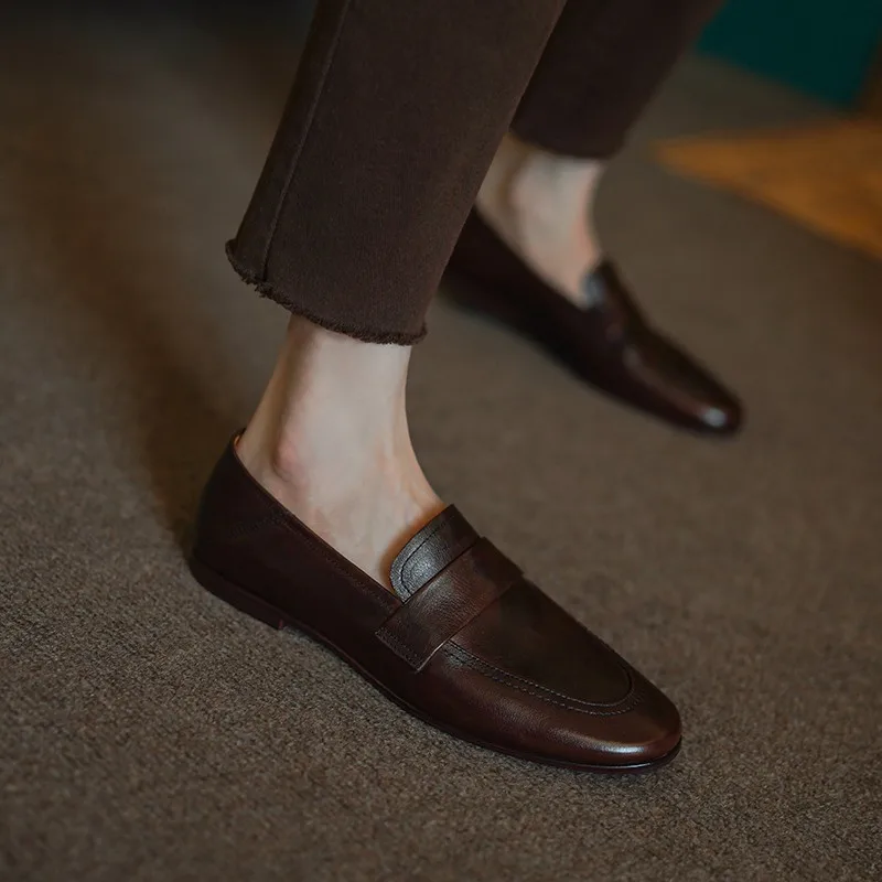 Retro Woman Shoes Loafers With Fur Oxfords Casual Female Sneakers Shallow Mouth Flats Round Toe Autumn Slip-on Leather Summer Dr
Retro Woman Shoes Loafers With Fur Oxfords Casual Female Sneakers Shallow Mouth Flats Round Toe Autumn Slip-on Leather Summer Dr