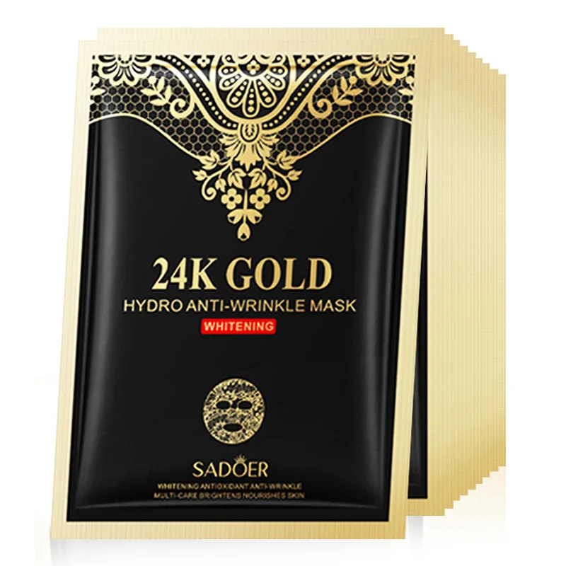 10pcs 24K Golden Face Mask Moisturizing skincare Face Sheet Mask Firming Brightening Facial Masks Skin Care Products 
10pcs 24K Golden Face Mask Moisturizing skincare Face Sheet Mask Firming Brightening Facial Masks Skin Care Products