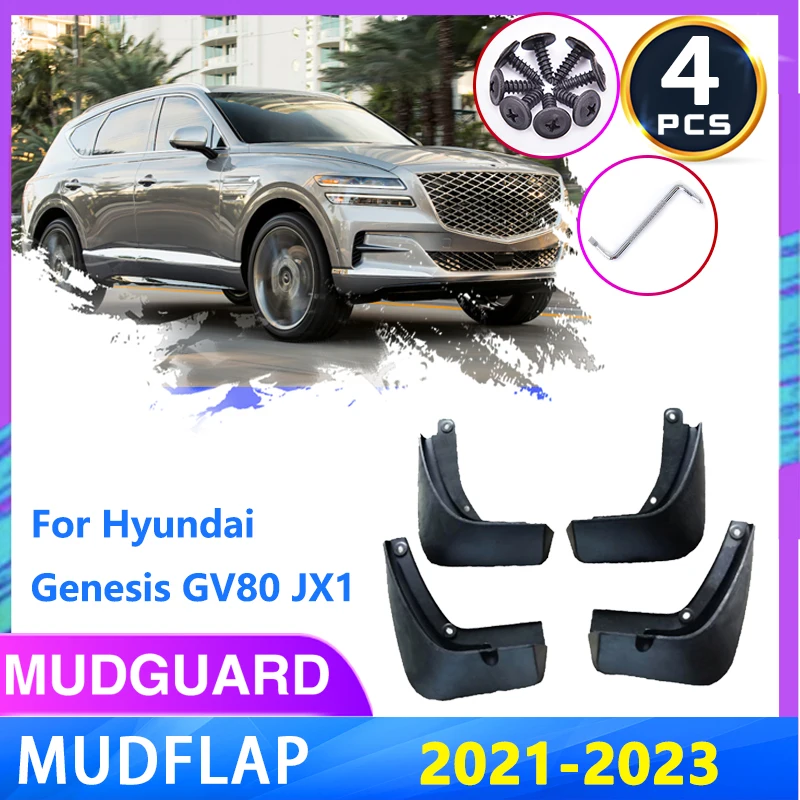 

Car Mud Flaps For Hyundai Genesis GV80 2021~2023 Front Rear Wheels Mudflaps Splash Guards Muds Flap Mudguards Fender Accessories