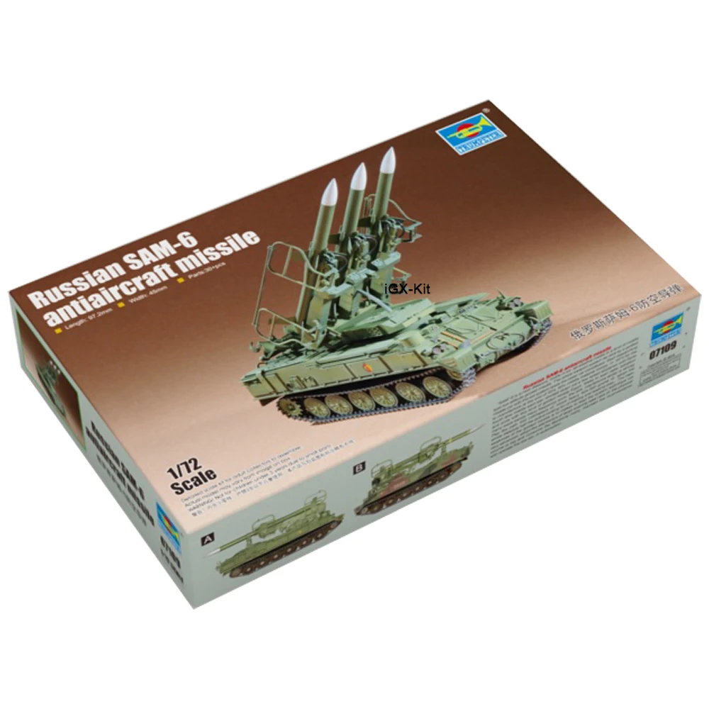 

Trumpeter 07109 1/72 Russian SAM6 SAM-6 Anti Aircraft Air Defense Missile Assembly Plastic Military Toy Model Building Kit