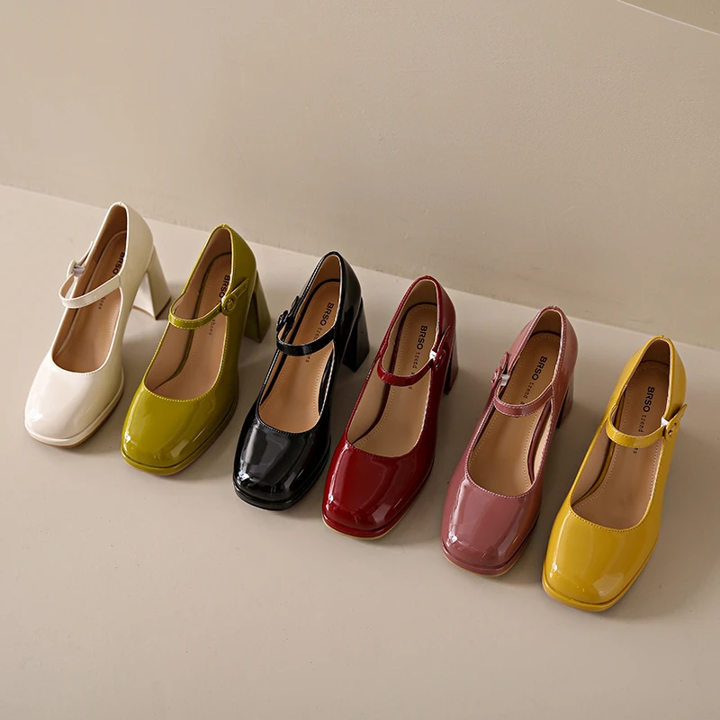 red green yellow Thick Heels Mary Jane Shoes Women 2024 Buckle Strap Square Toe Pumps Woman Med Heele pu Leather Shoes Female
red green yellow Thick Heels Mary Jane Shoes Women 2024 Buckle Strap Square Toe Pumps Woman Med Heele pu Leather Shoes Female