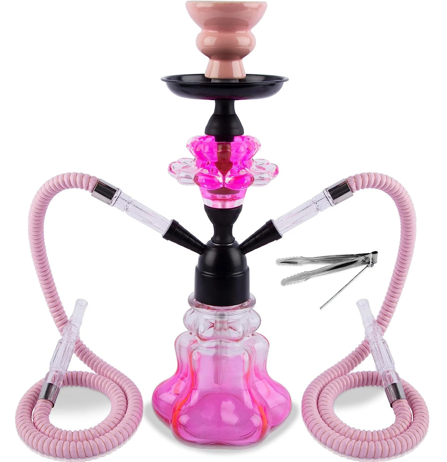 Random Color Hookah Double Tubes Hose Shisha Hookah Whole Set Glass Made Hookah Bottle Delicate Water Smoke Tools For Bar
Random Color Hookah Double Tubes Hose Shisha Hookah Whole Set Glass Made Hookah Bottle Delicate Water Smoke Tools For Bar