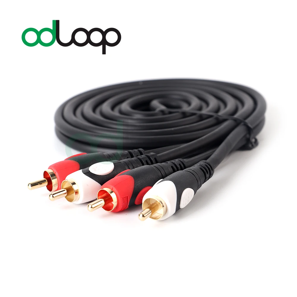 

ODLOOP RCA Stereo Cable 2RCA Male to 2RCA Male Stereo Audio Cable for Home Theater, HDTV, Amplifiers, Hi-Fi Systems
